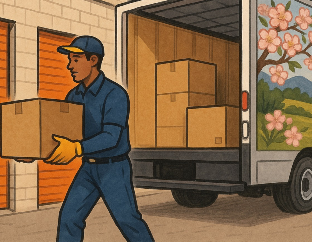 Unloading a Uhaul Truck